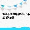 浙江非洲贸易额今年上半年突破278亿美元