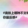 #高铁上哪种不文明行为你最反感#