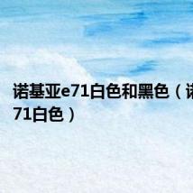 诺基亚e71白色和黑色(诺基亚e71白色)