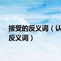 接受的反义词（认真的反义词）