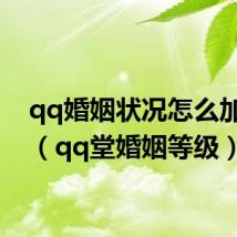 qq婚姻状况怎么加上去（qq堂婚姻等级）
