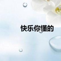 快乐你懂的