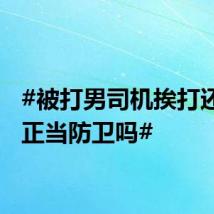 #被打男司机挨打还手算正当防卫吗#
