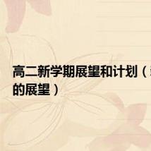 高二新学期展望和计划（新学期的展望）