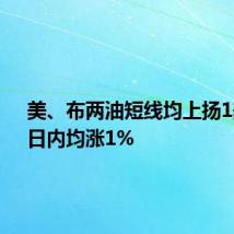 美、布两油短线均上扬1美元，日内均涨1%