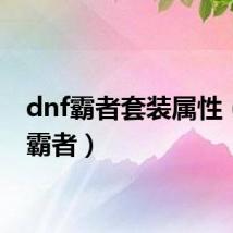 dnf霸者套装属性（dnf霸者）