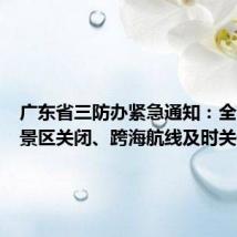 广东省三防办紧急通知:全省滨海景区关闭、跨海航线及时关停