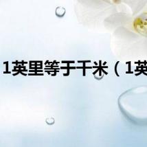 1英里等于千米（1英里）