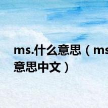 ms.什么意思(ms什么意思中文)