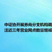 中证协开展券商分支机构调研,关注近三年营业网点数量增减状况