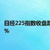 日经225指数收盘跌1.05%