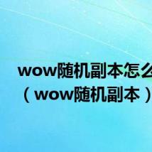 wow随机副本怎么出去(wow随机副本)