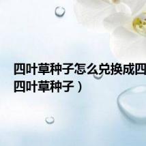 四叶草种子怎么兑换成四叶草(四叶草种子)