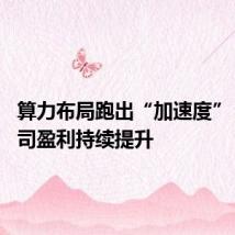 算力布局跑出“加速度” 多家公司盈利持续提升
