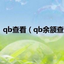 qb查看（qb余额查询）