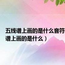 五线谱上画的是什么音符(五线谱上画的是什么)
