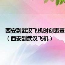 西安到武汉飞机时刻表查询最新(西安到武汉飞机)