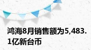 鸿海8月销售额为5,483.1亿新台币