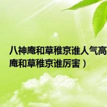 八神庵和草稚京谁人气高(八神庵和草稚京谁厉害)