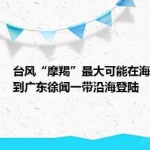 台风“摩羯”最大可能在海南文昌到广东徐闻一带沿海登陆