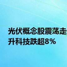 光伏概念股震荡走低 琏升科技跌超8%