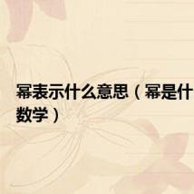 幂表示什么意思(幂是什么意思数学)