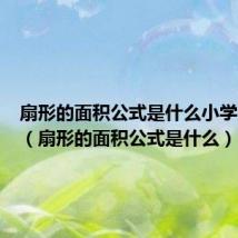 扇形的面积公式是什么小学六年级(扇形的面积公式是什么)