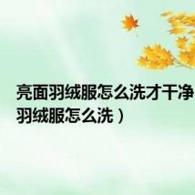 亮面羽绒服怎么洗才干净(亮面羽绒服怎么洗)