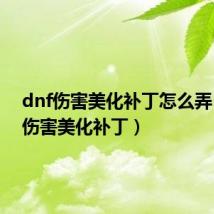 dnf伤害美化补丁怎么弄(dnf伤害美化补丁)