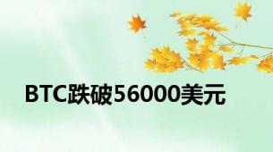 BTC跌破56000美元