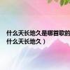 什么天长地久是哪首歌的歌词（什么天长地久）