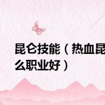 昆仑技能（热血昆仑什么职业好）