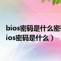 bios密码是什么密码(bios密码是什么)