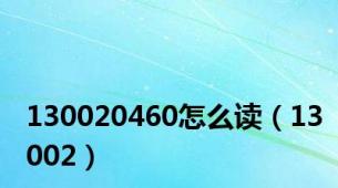 130020460怎么读（13002）