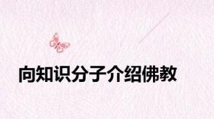 向知识分子介绍佛教