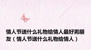 情人节送什么礼物给情人最好男朋友（情人节送什么礼物给情人）