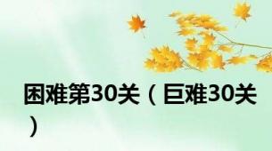 困难第30关（巨难30关）