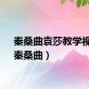 秦桑曲袁莎教学视频（秦桑曲）