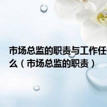 市场总监的职责与工作任务是什么(市场总监的职责)