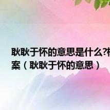 耿耿于怀的意思是什么?标准答案(耿耿于怀的意思)