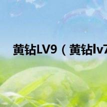 黄钻LV9(黄钻lv7)