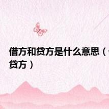 借方和贷方是什么意思（借方和贷方）