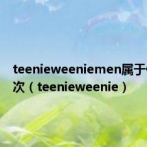 teenieweeniemen属于什么档次(teenieweenie)