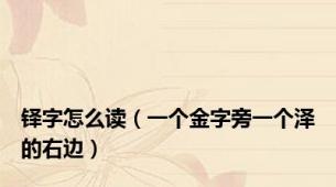 铎字怎么读（一个金字旁一个泽的右边）