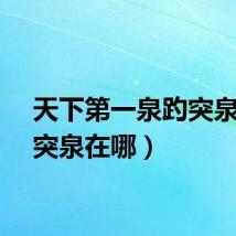 天下第一泉趵突泉（趵突泉在哪）