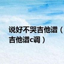 说好不哭吉他谱(安静吉他谱c调)