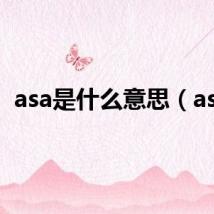 asa是什么意思（asa）