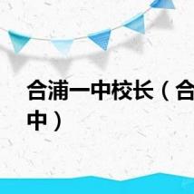 合浦一中校长（合浦一中）