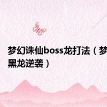 梦幻诛仙boss龙打法(梦幻诛仙黑龙逆袭)
