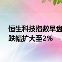 恒生科技指数早盘盘尾跌幅扩大至2%